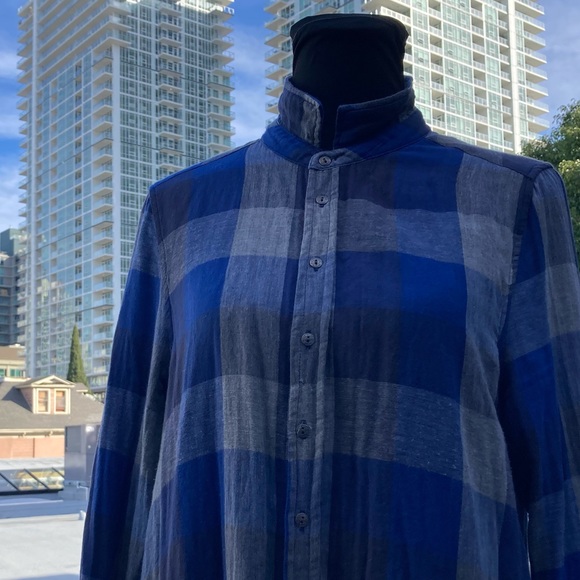 Plaid Distressed Shirt Dress Upcycled - Picture 9 of 17